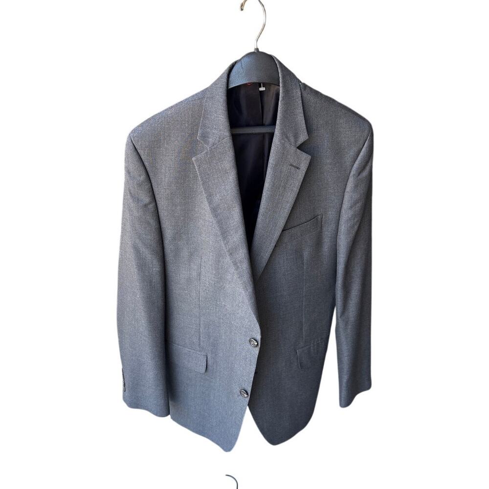 Chaps Ralph Lauren Men's Grey 2-Button Blazer Sport Coat Classic Fit